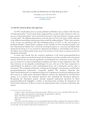a more tenable position is that the larger purpose of God is the manifestation of His own glory.