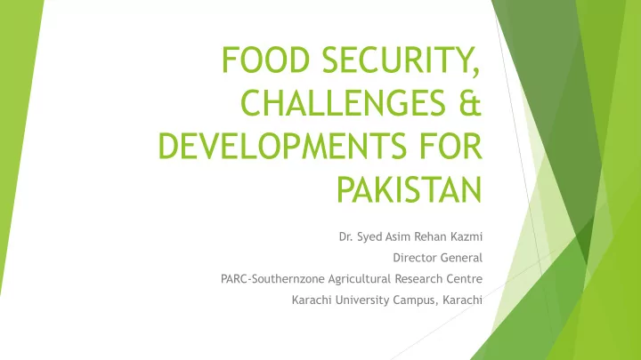 food security