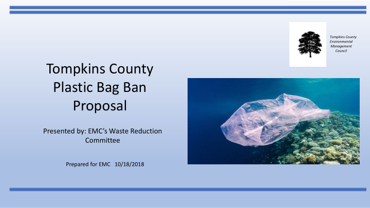 tompkins county plastic bag ban proposal