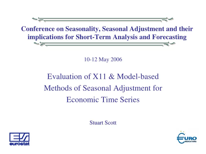 evaluation of x11 model based methods of seasonal