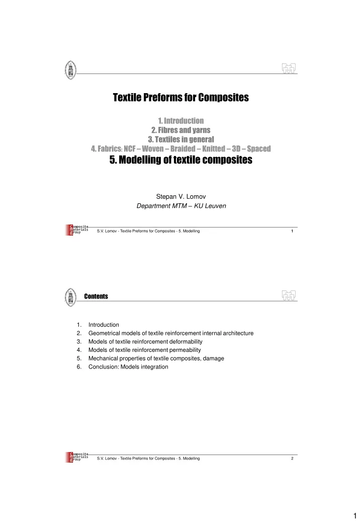 textile preforms for composites