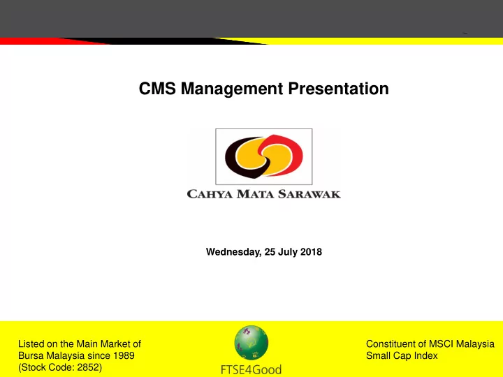 cms management presentation
