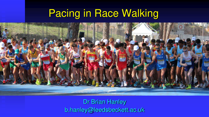 pacing in race walking