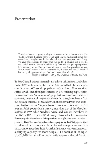 Presentation  There has been an ongoing dialogue between the two extremes of the Old  World for