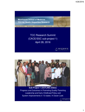 TITLE SLIDE  K N O W L E D G E  ~  W I S D O M  ~  E X C E L L E N C E  ~  S E R V I C E