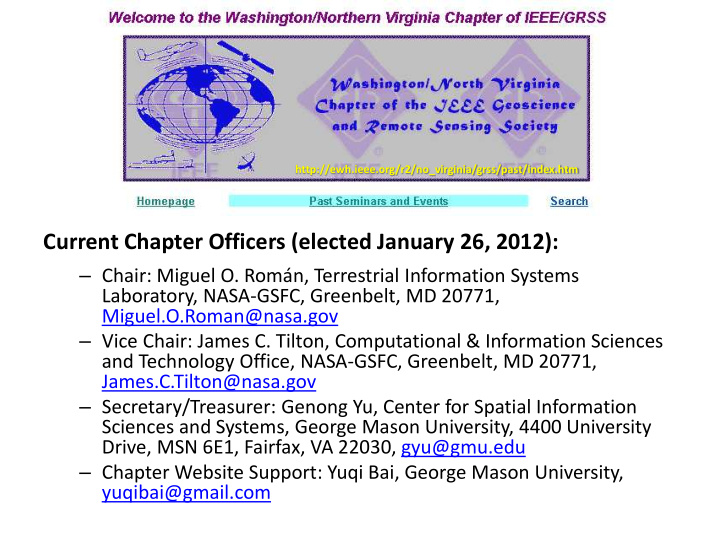 current chapter officers elected january 26 2012