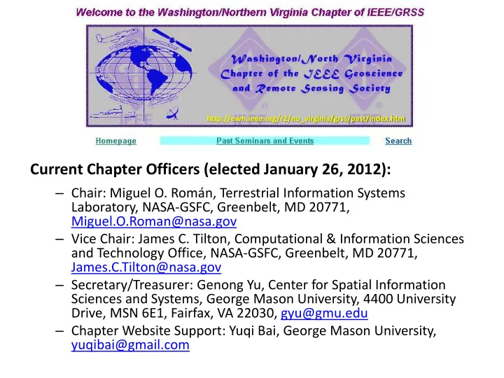 current chapter officers elected january 26 2012