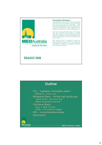 Outline  Outline   CO 2    hydrogen challenged carbon  hydrogen challenged carbon