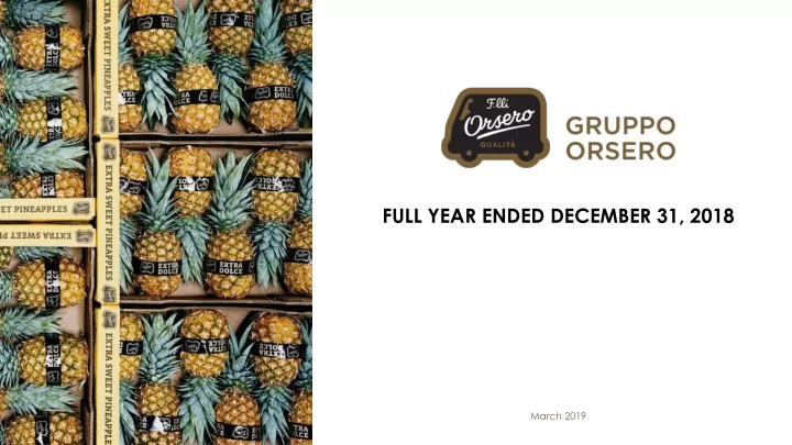 full year ended december 31 2018