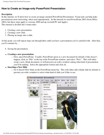 How to Create an Image-only PowerPoint Presentation  Description  In this tutorial, well show