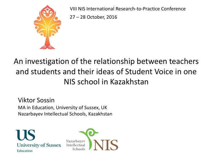 an investigation of the relationship between teachers