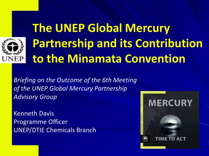 the unep global mercury