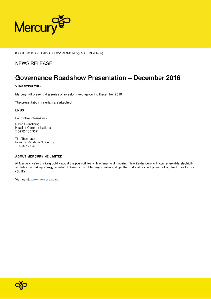 governance roadshow presentation december 2016