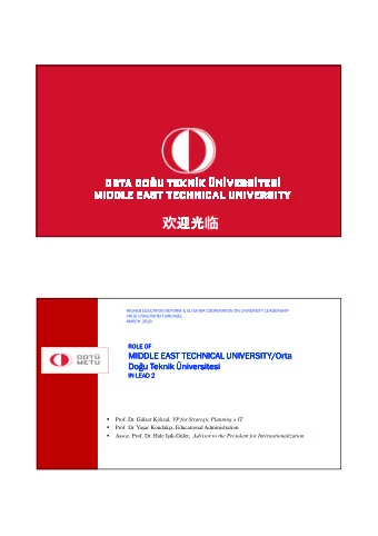 HIGHER EDUCATION REFORM &amp; EU-CHINA COOPERATION ON