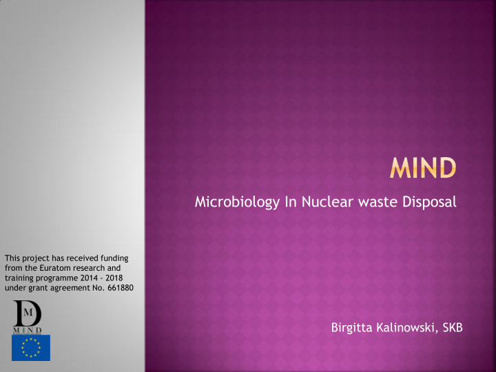 microbiology in nuclear waste disposal