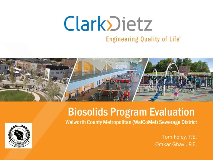 biosolids program evaluation