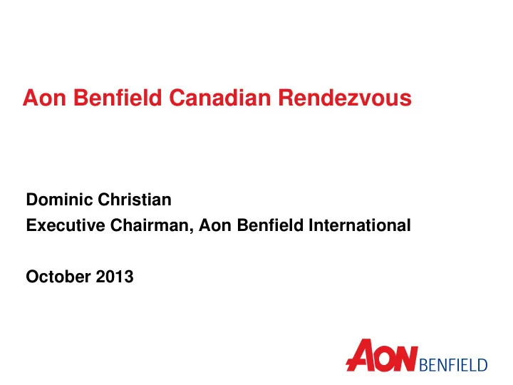 aon benfield canadian rendezvous