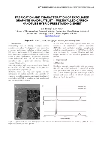 FABRICATION AND CHARACTERATION OF EXFOLIATED GRAPHITE NANOPLATELET  MULTIWALLED CARBON  NANOTUBE