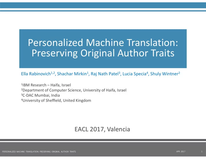 personalized machine translation preserving original