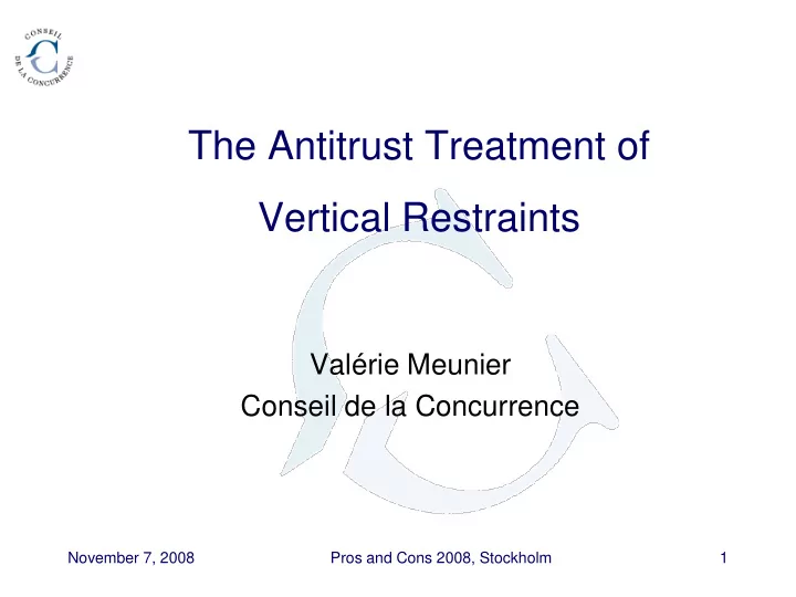 vertical restraints