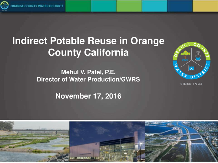 indirect potable reuse in orange county california