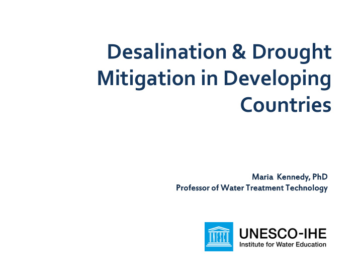 desalination drought