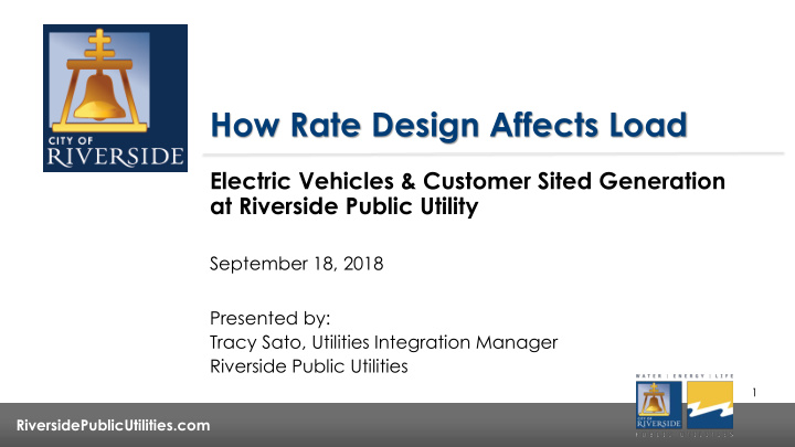 how rate design affects load