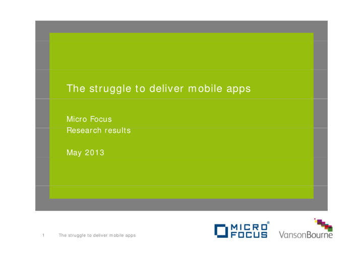 the struggle to deliver mobile apps