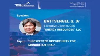 0  mmc.mn  COAL MONGOLIA 2018  (0975.HK)  4 SEPTEMBER 2018  Unexpected opportunity for Mongolian