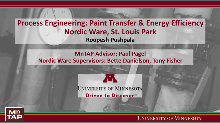 process engineering paint transfer energy efficiency