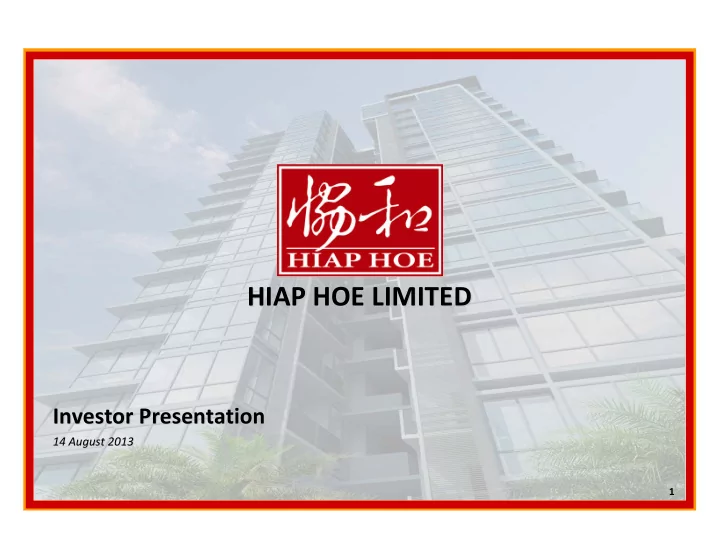 hiap hoe limited hiap hoe limited