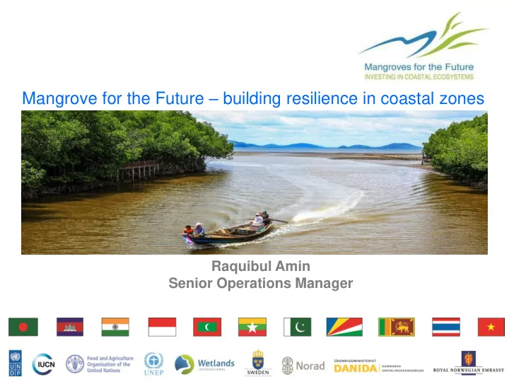 mangrove for the future building resilience in coastal