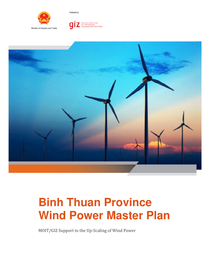 binh thuan province wind power master plan