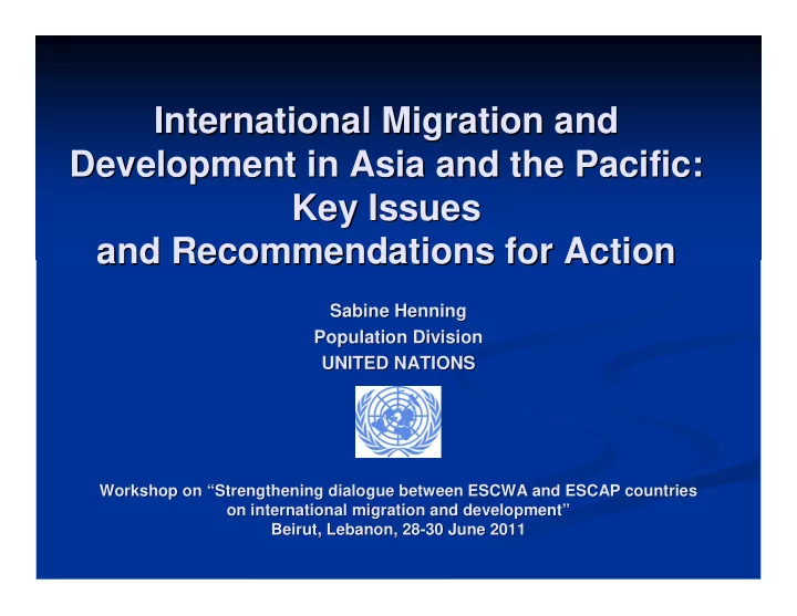 international migration and international migration and