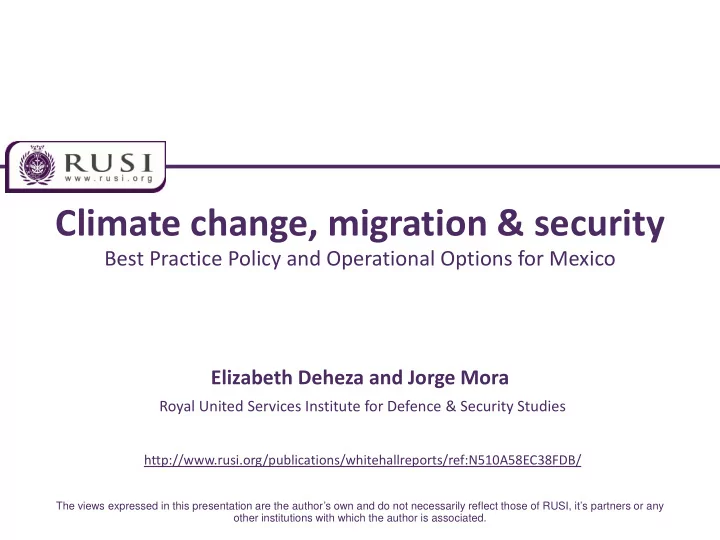 climate change migration security
