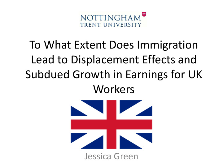 to what extent does immigration lead to displacement