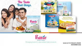 NOVEMBER 2016  DISCLAIMER This presentation and the following discussion may contain forward