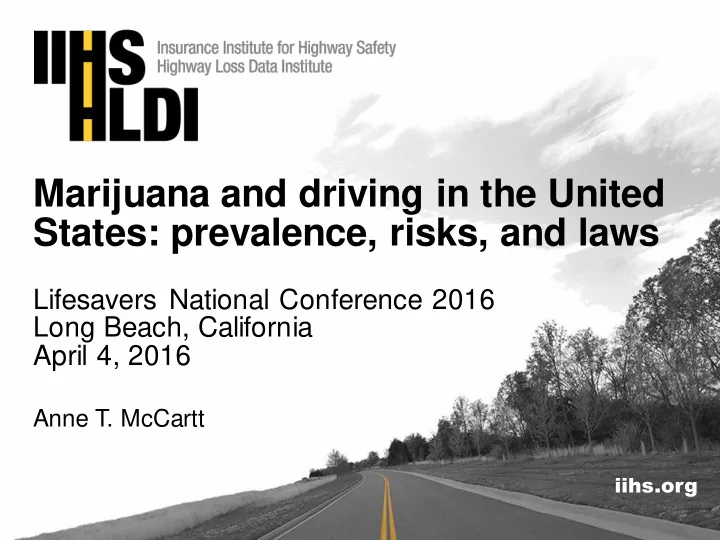 marijuana and driving in the united states prevalence