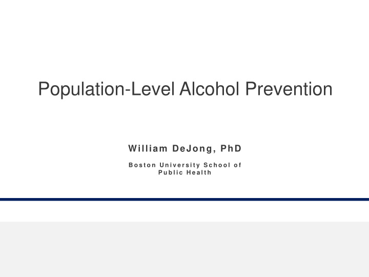 population level alcohol prevention