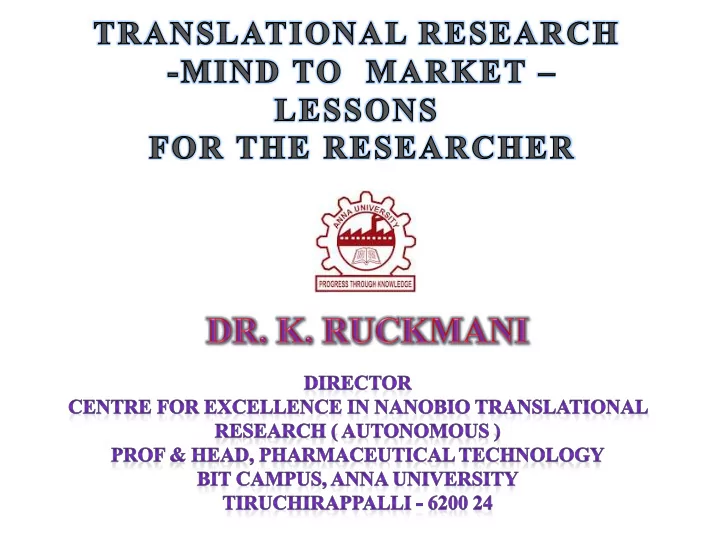 translational research platform translational research