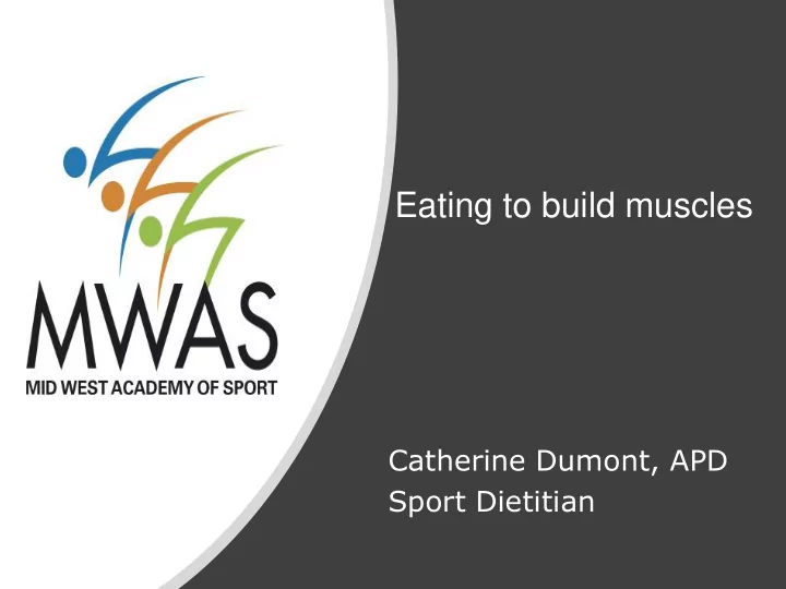 eating to build muscles