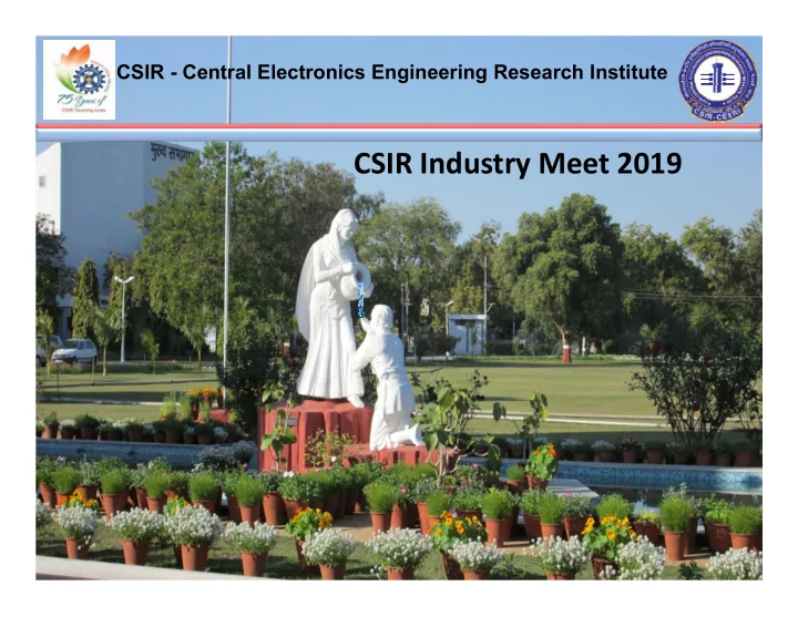 csir industry meet 2019 t echnologies glance