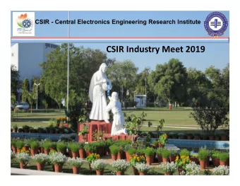CSIR Industry Meet 2019  T  echnologies Glance  INNOVATE  DEVELOP  DELIVER  Ksheer Tester Hand held