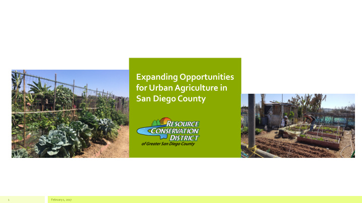 expanding opportunities for urban agriculture in san