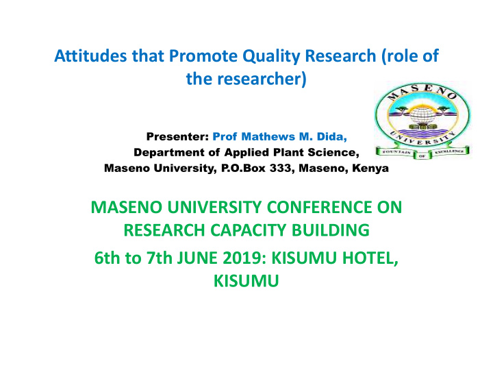 6th to 7th june 2019 kisumu hotel