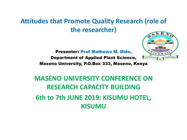 6th to 7th june 2019 kisumu hotel