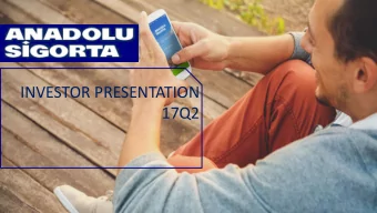 INVESTOR PRESENTATION  17Q2  Company &amp; Market Potential  3  Company Overview  11  Financial