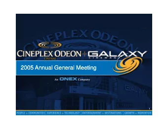 2005 Annual General Meeting  2005 Annual General Meeting  1  Highlights and Achievements