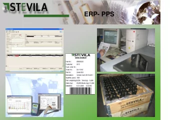 ERP- PPS  Quality  Quality Additional equipment  Disc cutting machine with 0,2 mm accuracy  Vibro