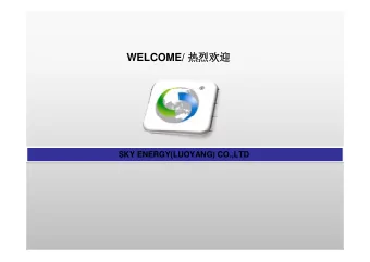 WELCOME/     SKY ENERGY(LUOYANG) CO.,LTD  Organizational Structure  China